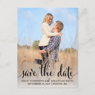 Photo Wedding Save The Date Postcard, One Picture Postcard