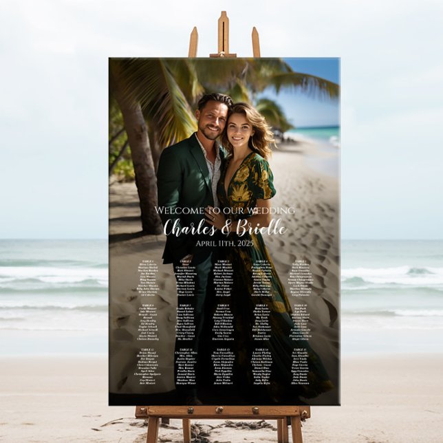 Photo wedding seating chart elegant modern (Creator Uploaded)