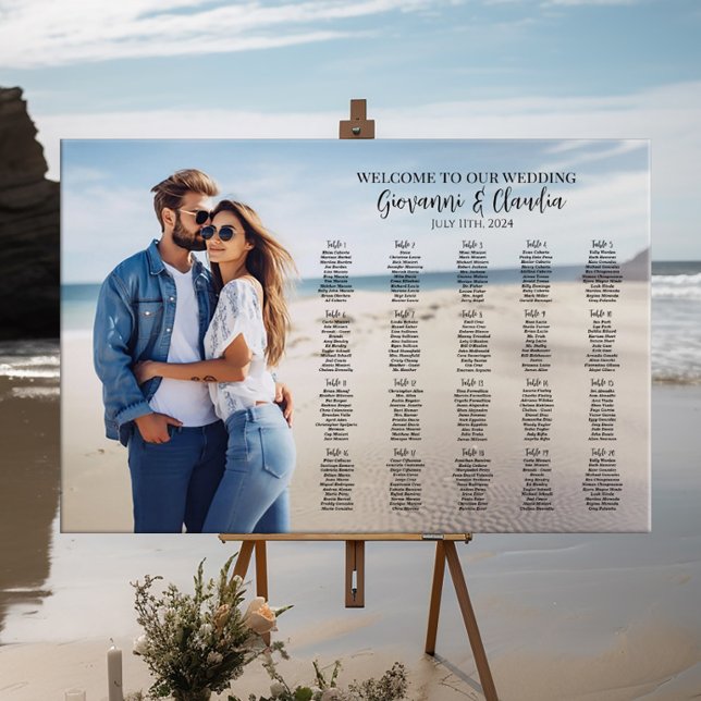 Photo wedding seating chart elegant modern plan (Creator Uploaded)