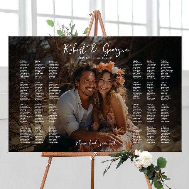 Photo wedding seating chart elegant seating plan (Creator Uploaded)