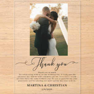 Photo Wedding Thank you  Acrylic Invitations
