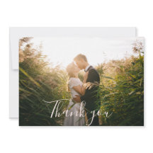 Photo wedding thank you card