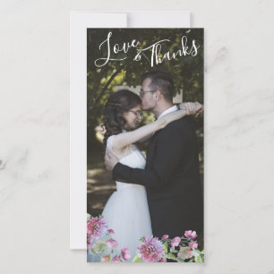 Photo Wedding Thank You Summer In Bloom Card