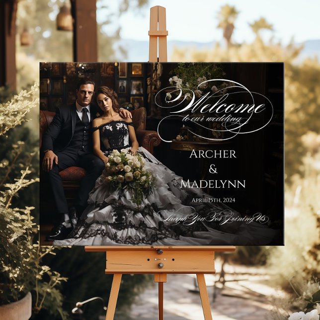 Photo wedding welcome sign elegant calligraphy (Creator Uploaded)
