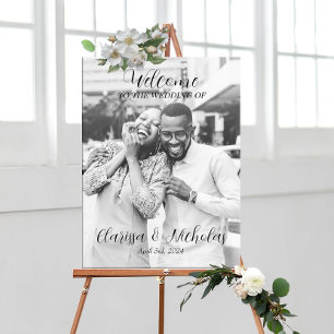 Photo wedding welcome sign fully customisable 