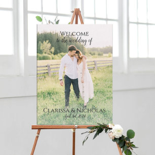 Photo wedding welcome sign fully customisable 