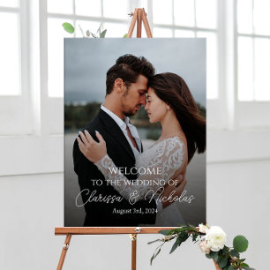 Photo wedding welcome sign fully customisable 