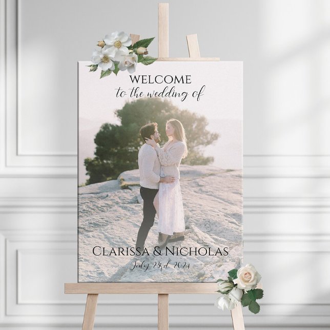 Photo wedding welcome sign fully customisable  (Creator Uploaded)
