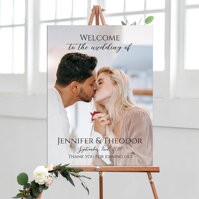 Photo wedding welcome sign fully customisable  (Creator Uploaded)