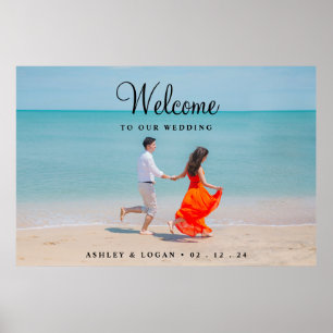 Photo Wedding Welcome Sign, Wedding Photo Poster