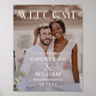 Photo Wedding Welcome Typography Poster