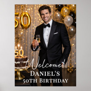 Photo welcome birthday party poster