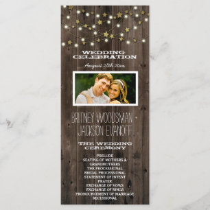 Photo Western Lights & Barn Wood Wedding Programs