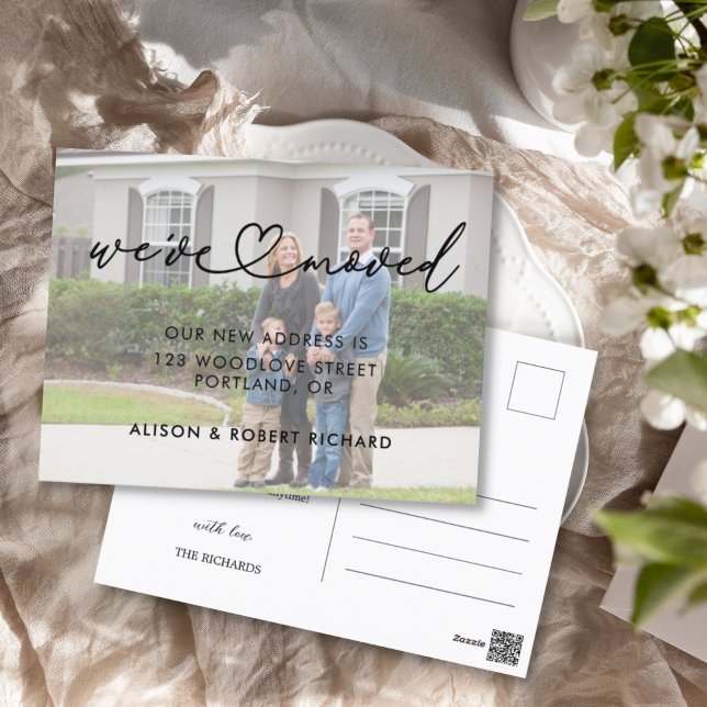 Photo We've Moved New Address Moving Announcement Postcard (we've moved card)