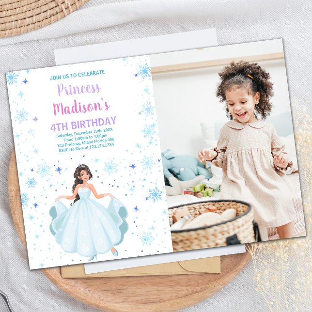 Photo White Princess Birthday Invitations (Photo White Princess Birthday Invitations)