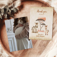 Photo Wild One Safari Animals Boy Baby Shower