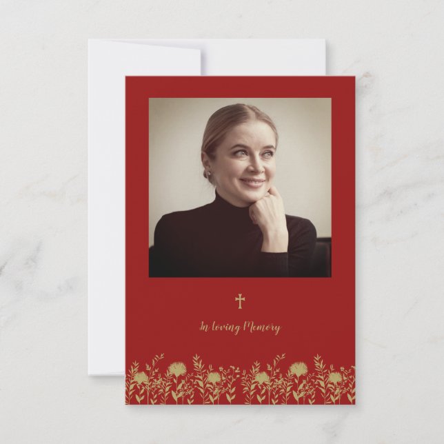 Photo & Wildflowers for Funeral Service (Front)