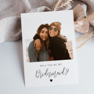 photo will you be my bridesmaid card