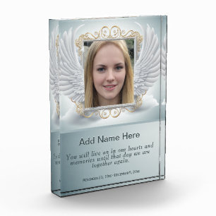 Photo with Angel Wings Frame Block