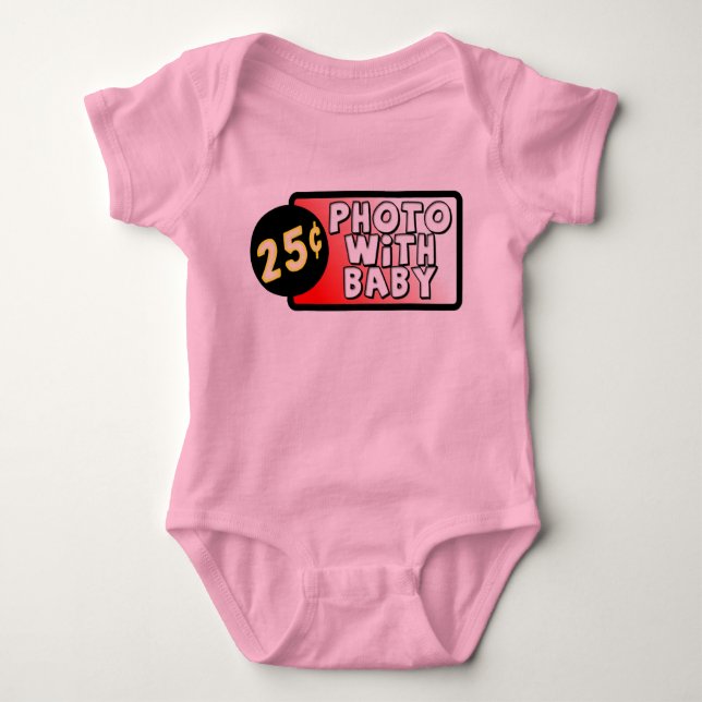 Photo With Baby Funny Romper Infant Humour Baby Bodysuit (Front)
