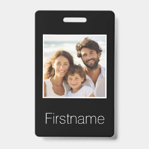 Photo with Custom Name Identification Luggage ID Badge