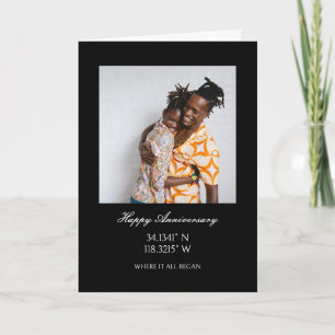 Photo with GPS Coordinates Personalised Card
