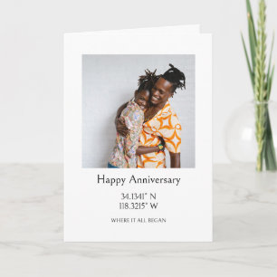 Photo with GPS Coordinates Personalised Card