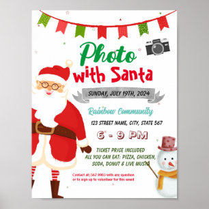 Photo with Santa event template Poster