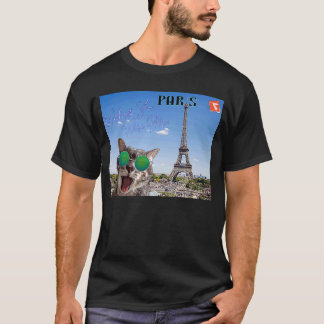 PhotoBomb Cats Postcard JeTaime Paris Birthday T-Shirt