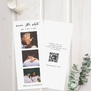 Photobooth Strip QR Code Wedding Save the Date
