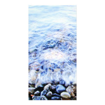 Photocard blue water and tiny wave