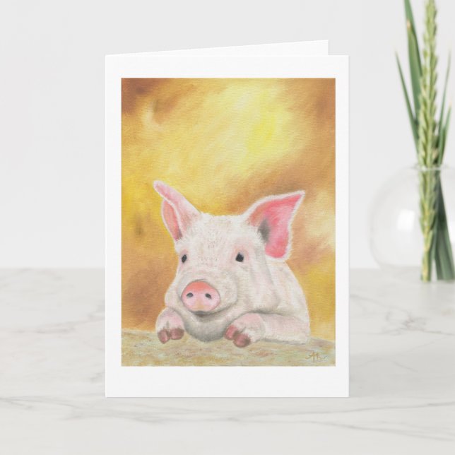 Photogenic piglet card (Front)