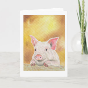 Photogenic piglet card