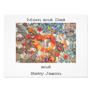 Photograhy art prints Mum Dad and Baby Name Heart