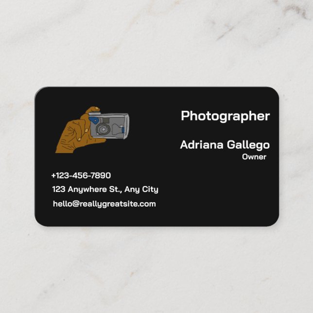 photograp Business card (editable) (Front)