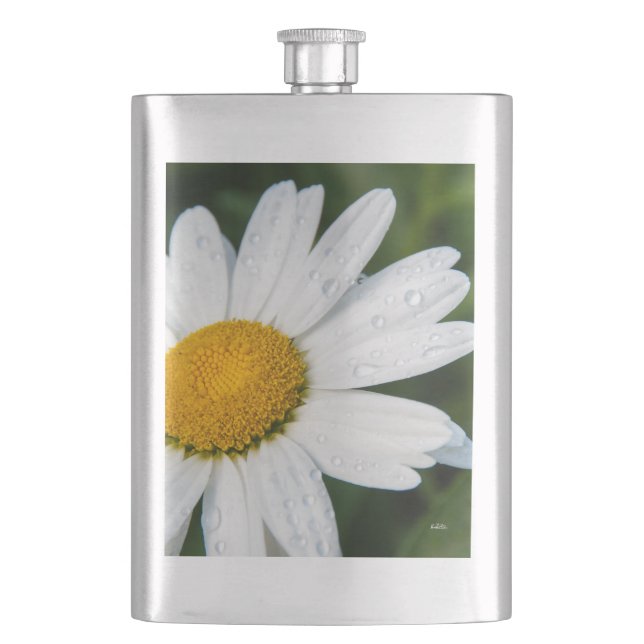 photograph, a margueritte, make green hip flask (Front)