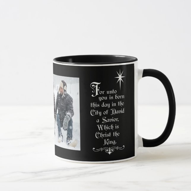 Photograph Christmas Bible Verse Luke 2:11 Mug (Right)