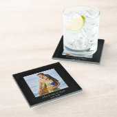 Photograph Frame, Custom Photo – Personalized Glass Coaster (Angled)