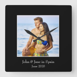 Photograph Frame, Custom Photo – Personalized Square Wall Clock
