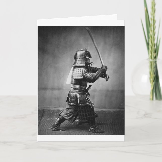 Photograph of a Samurai C. 1860 Card (Front)