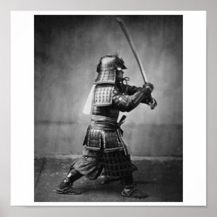 Photograph of a Samurai C. 1860 Poster