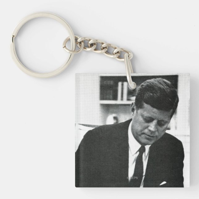 Photograph of John F. Kennedy 2 Key Ring (Front)