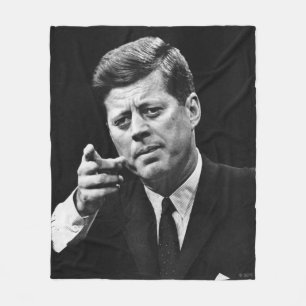 Photograph of John F. Kennedy 3 Fleece Blanket