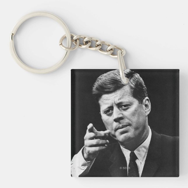 Photograph of John F. Kennedy 3 Key Ring (Front)