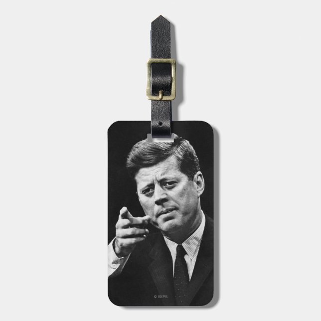 Photograph of John F. Kennedy 3 Luggage Tag (Front Vertical)