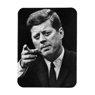 Photograph of John F. Kennedy 3 Magnet