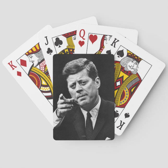 Photograph of John F. Kennedy 3 Playing Cards (Back)