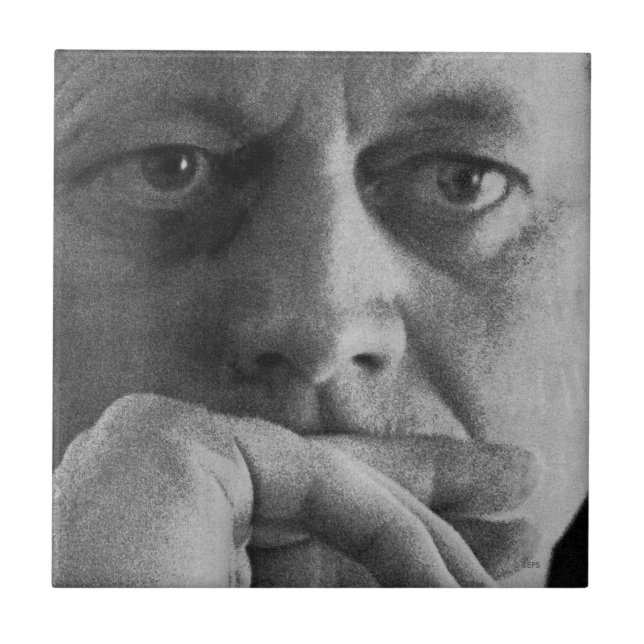 Photograph of John F. Kennedy Ceramic Tile (Front)