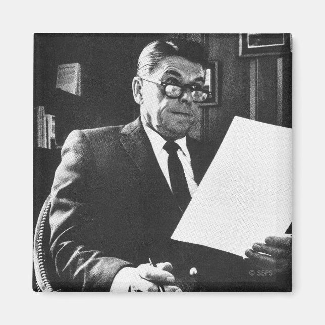 Photograph of Ronald Reagan Magnet (Front)
