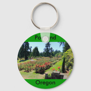Photograph of Rose Garden, Portland, Oregon Key Ring